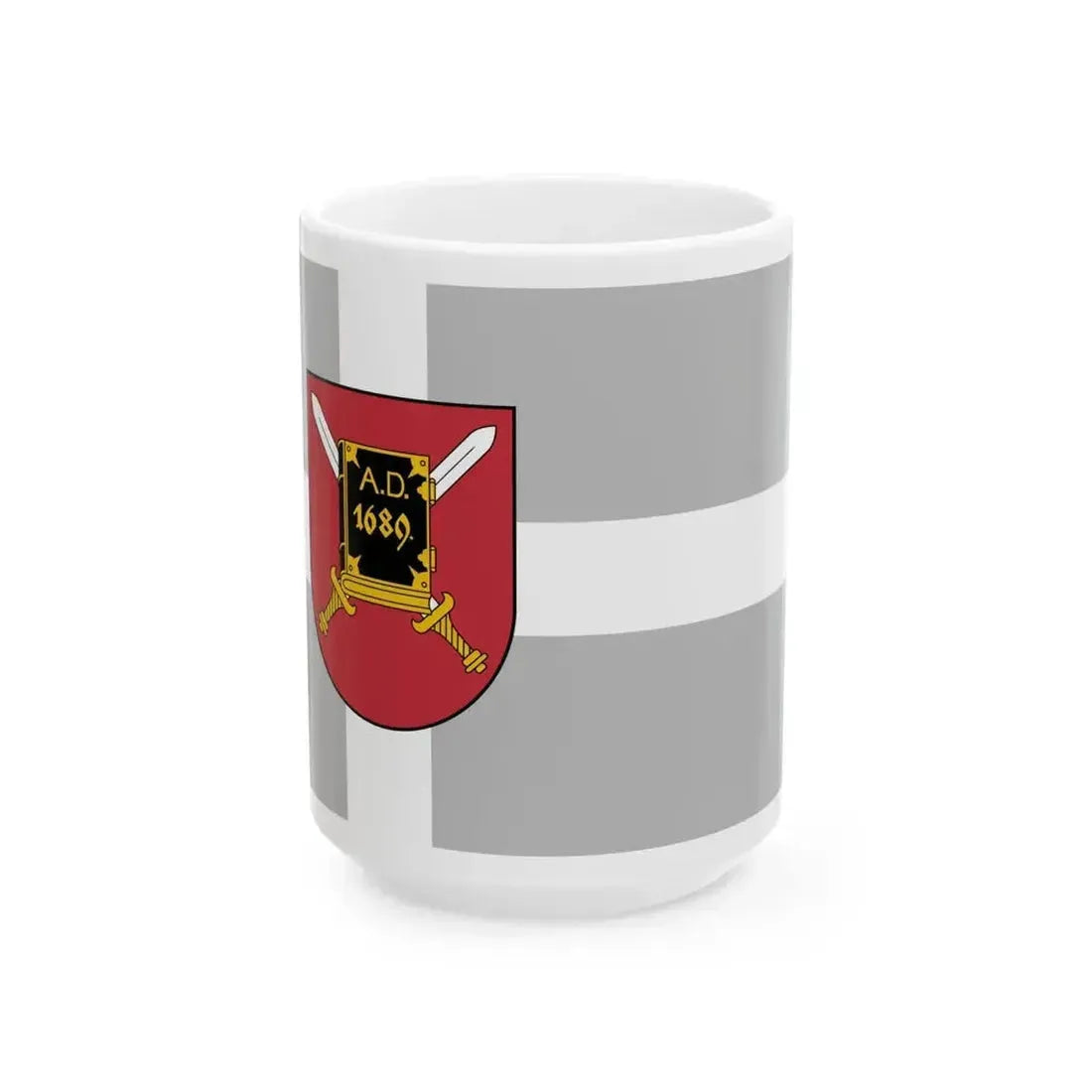 Aluksne flag (Latvia) White Coffee Mug 15oz - Go Mug Yourself