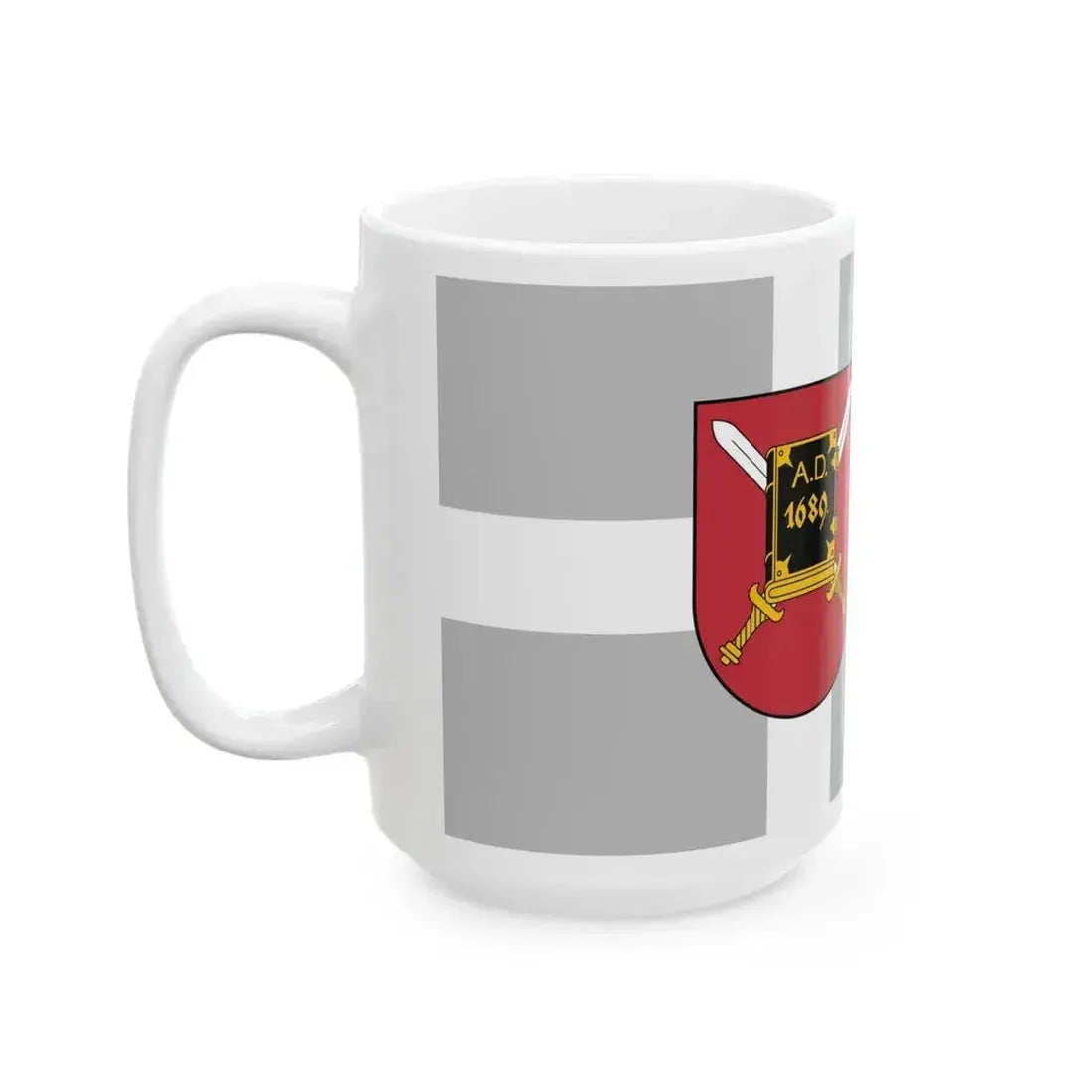 Aluksne flag (Latvia) White Coffee Mug - Go Mug Yourself
