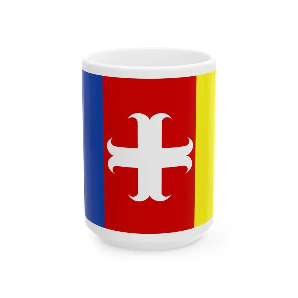 Alvelgem vlag (Belgium) White Coffee Mug 15oz - Go Mug Yourself