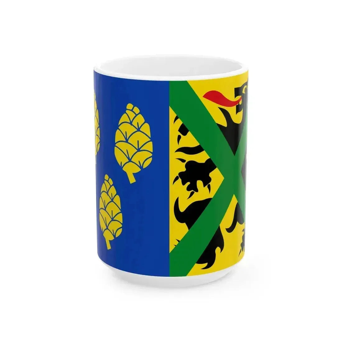 Alveringem vlag (Belgium) White Coffee Mug 15oz - Go Mug Yourself