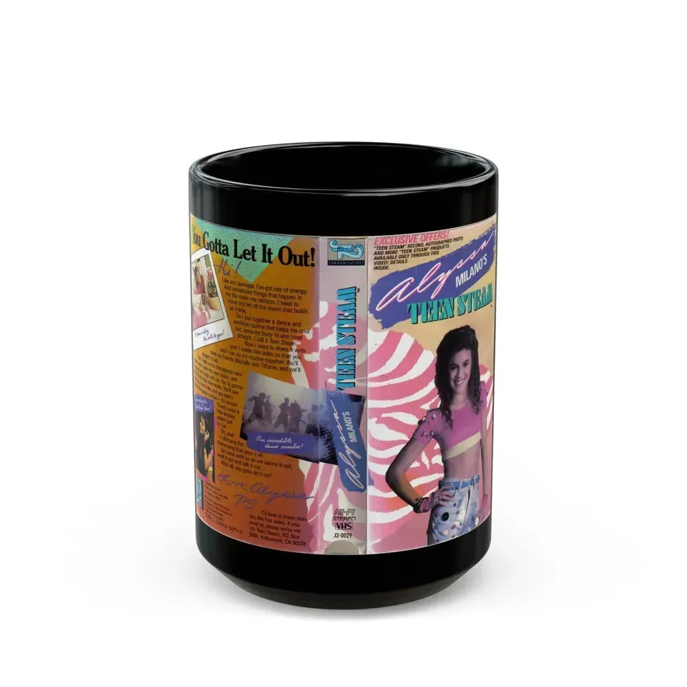 ALYSSA MILANOS TEEN STEAM (VHS COVER) - Black Coffee Mug 15oz - Go Mug Yourself