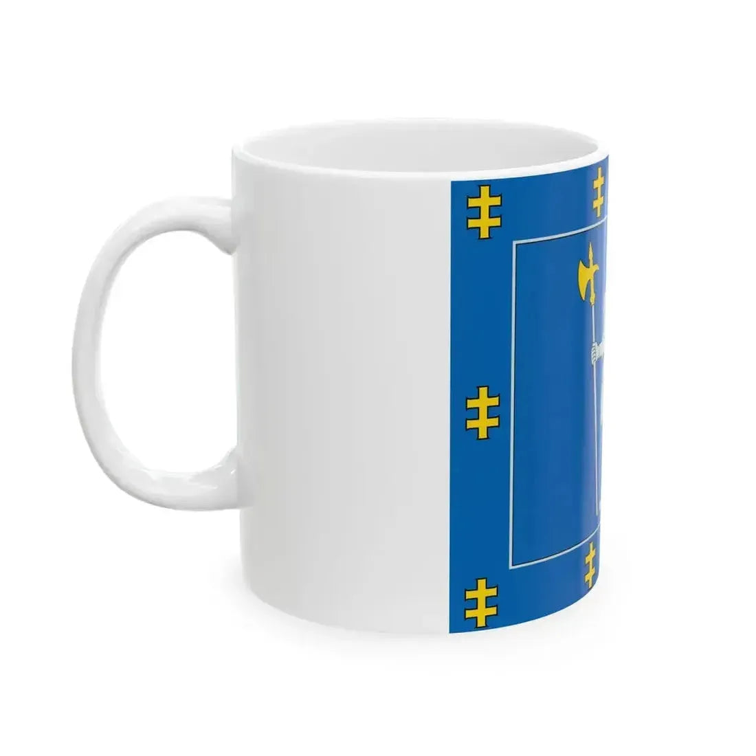 Alytus County flag (Lithuania) White Coffee Mug - Go Mug Yourself