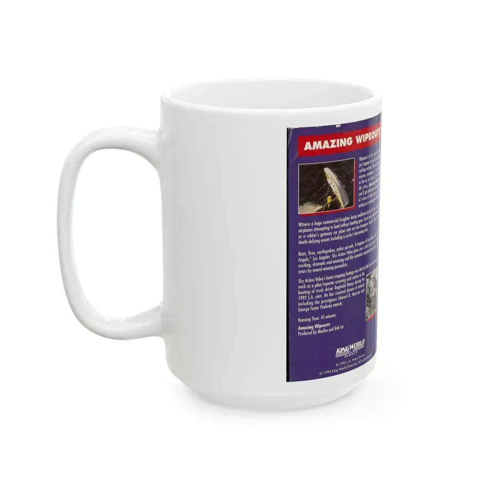 AMAZING WIPEOUTS (VHS COVER) - White Coffee Mug - Go Mug Yourself