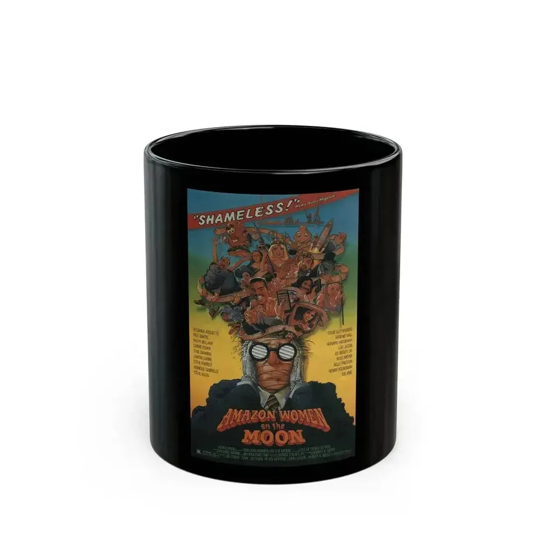 AMAZON WOMEN ON THE MOON 1987 Movie Poster - Black Coffee Mug 11oz - Go Mug Yourself