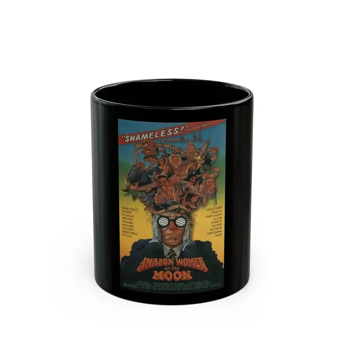 AMAZON WOMEN ON THE MOON 1987 Movie Poster - Black Coffee Mug 11oz - Go Mug Yourself