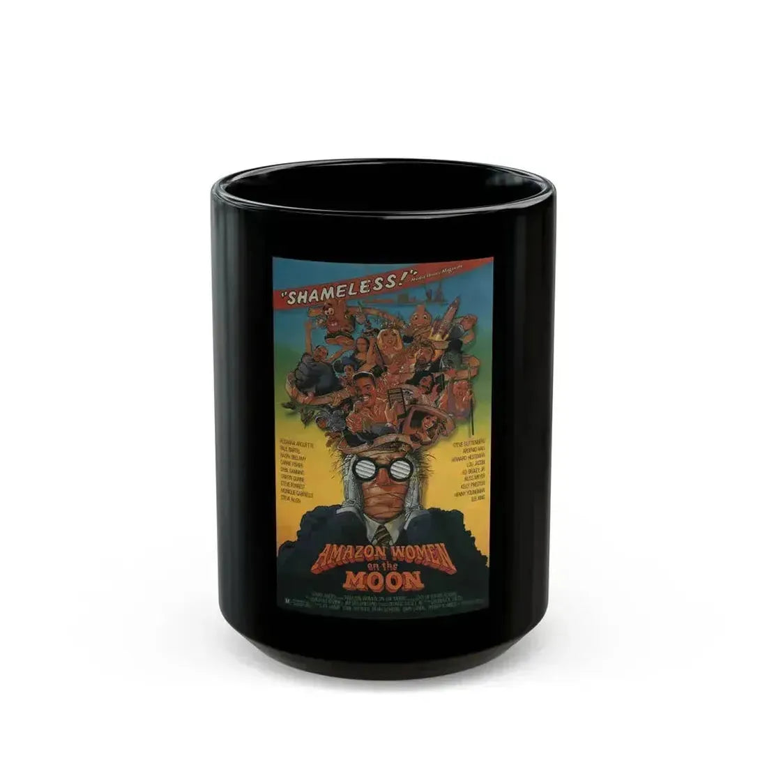 AMAZON WOMEN ON THE MOON 1987 Movie Poster - Black Coffee Mug 15oz - Go Mug Yourself