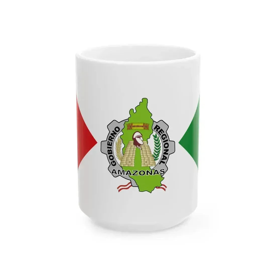 Amazonas bandera (Peru) White Coffee Mug 15oz - Go Mug Yourself