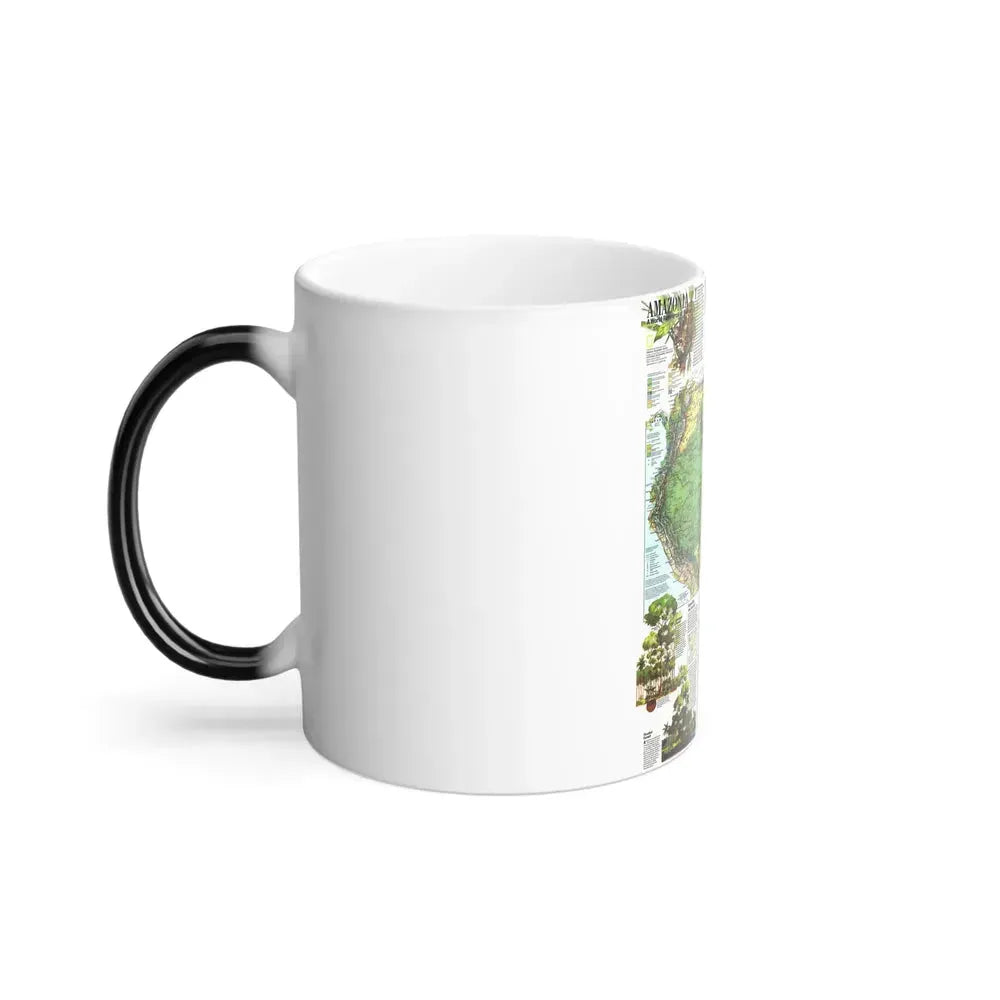 Amazonia - A World Resource at Risk (1992) (Map) Color Changing Mug 11oz - Go Mug Yourself