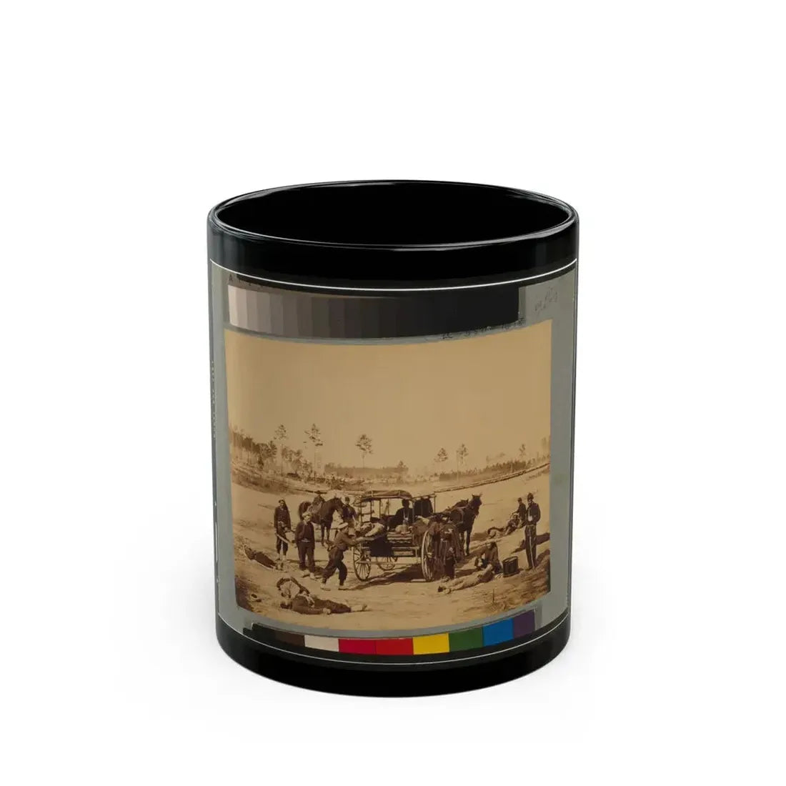 Ambulance Drill At Headquarters Army Of Potomac, Near Brandy Station, Va., March, 1864 (U.S. Civil War) Black Coffee Mug 11oz - Go Mug Yourself