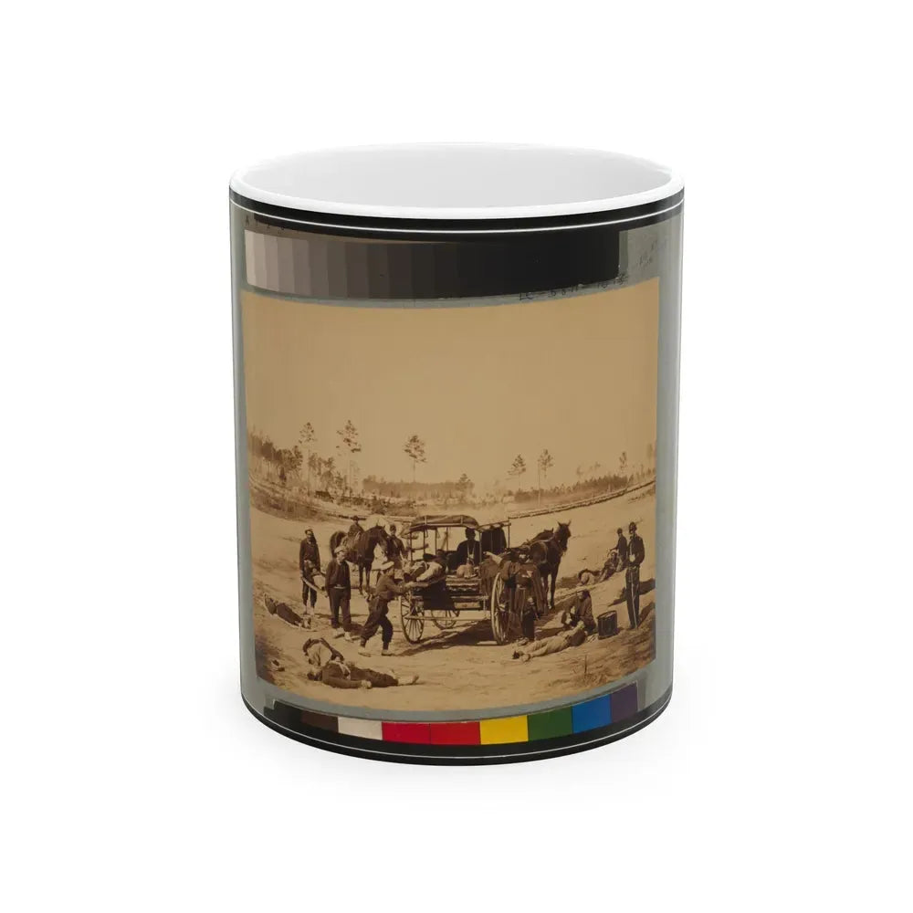 Ambulance Drill At Headquarters Army Of Potomac, Near Brandy Station, Va., March, 1864 (U.S. Civil War) White Coffee Mug 11oz - Go Mug Yourself
