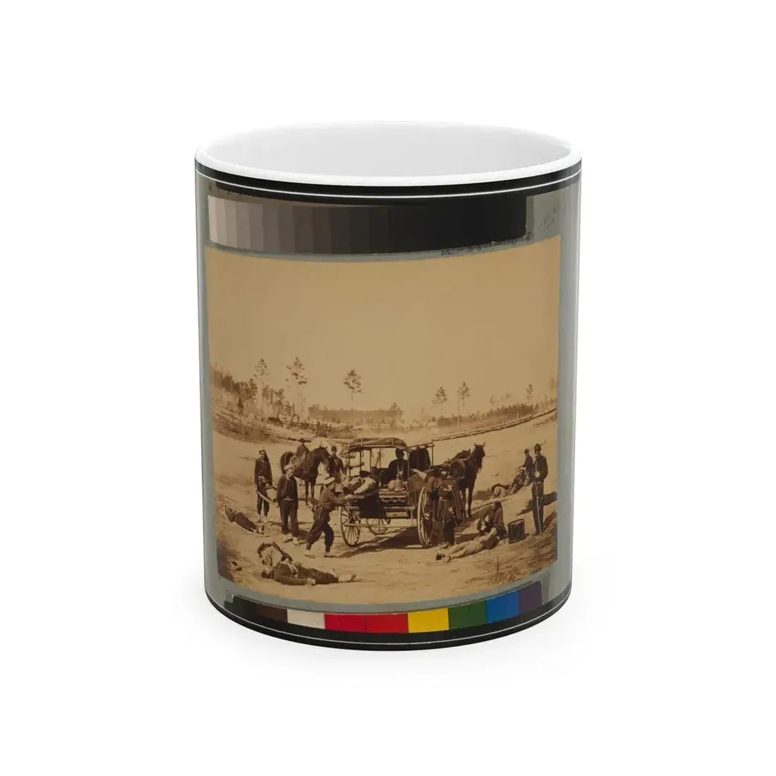 Ambulance Drill At Headquarters Army Of Potomac, Near Brandy Station, Va., March, 1864 (U.S. Civil War) White Coffee Mug 11oz - Go Mug Yourself