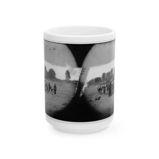 Ambulance Drill In The Field (U.S. Civil War) White Coffee Mug 15oz - Go Mug Yourself