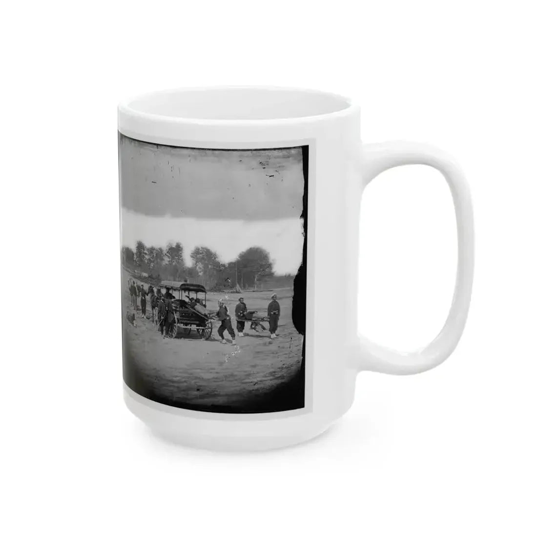 Ambulance Drill In The Field (U.S. Civil War) White Coffee Mug - Go Mug Yourself