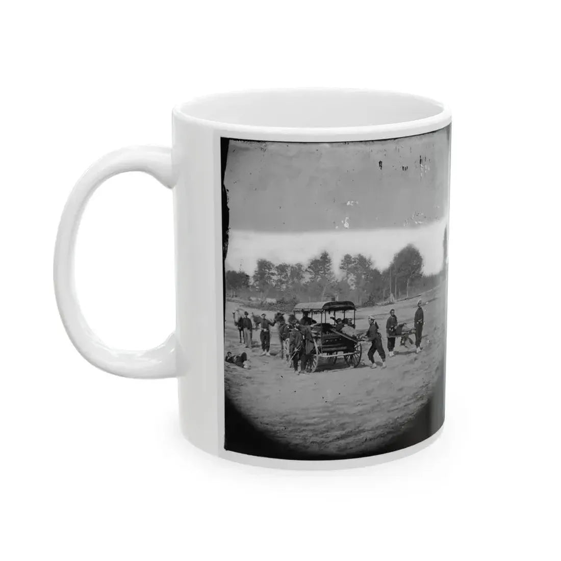 Ambulance Drill In The Field (U.S. Civil War) White Coffee Mug - Go Mug Yourself