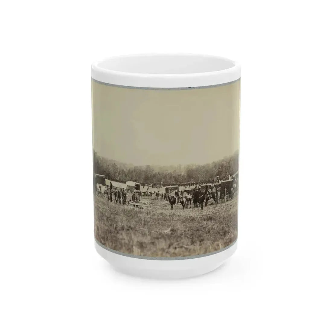 Ambulance Train, 1st Division, 2d Army Corps. (U.S. Civil War) White Coffee Mug 15oz - Go Mug Yourself