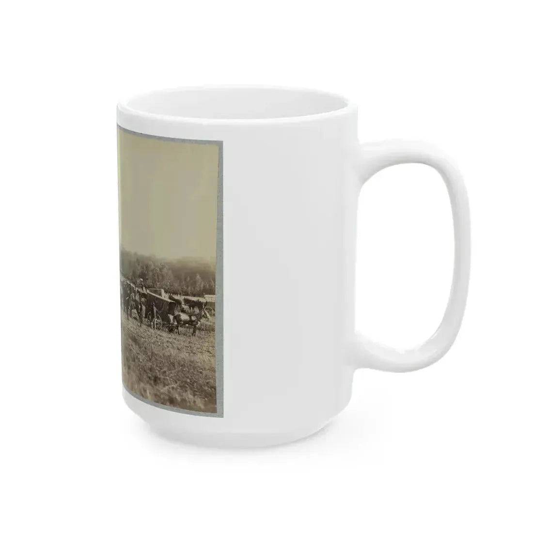 Ambulance Train, 1st Division, 2d Army Corps. (U.S. Civil War) White Coffee Mug - Go Mug Yourself