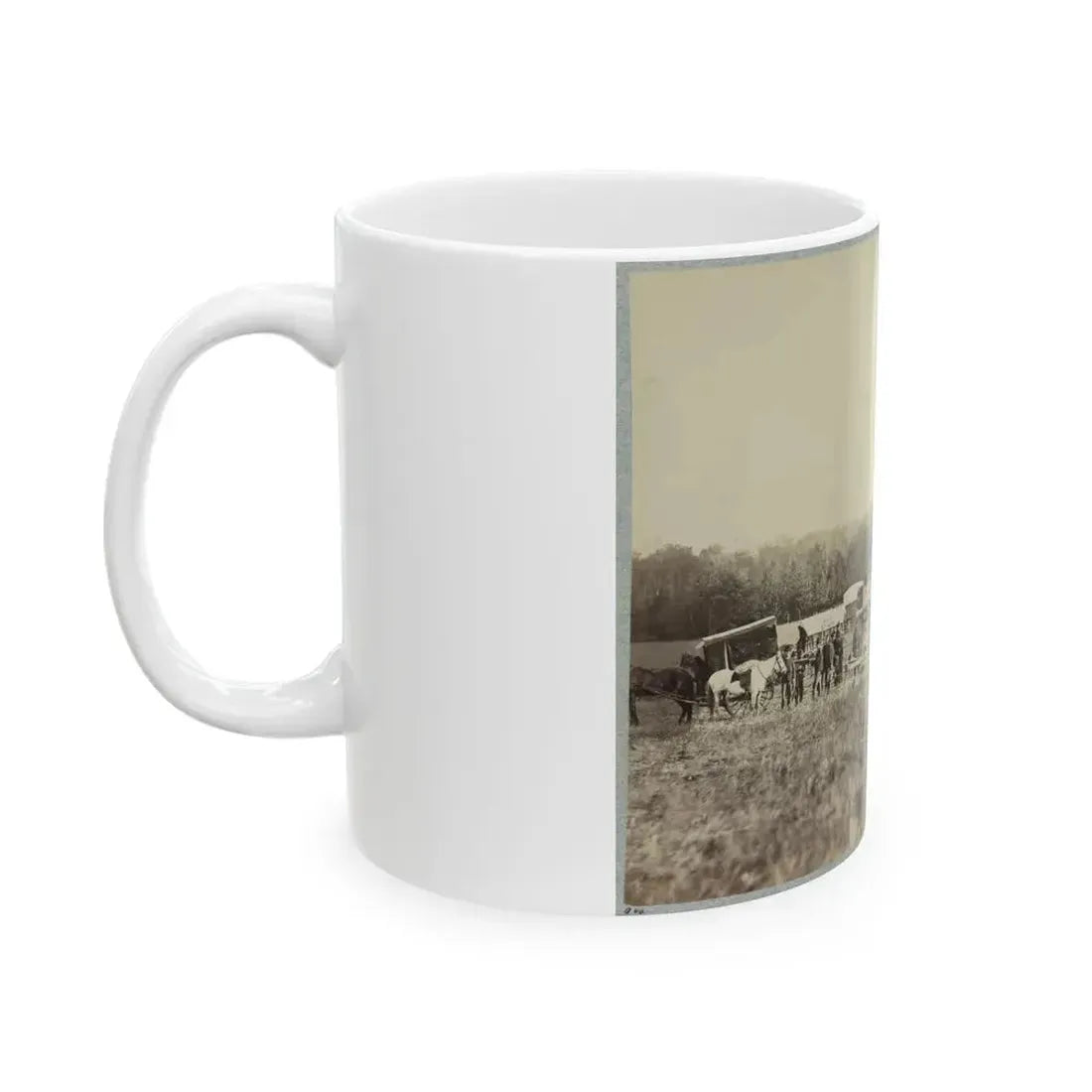 Ambulance Train, 1st Division, 2d Army Corps. (U.S. Civil War) White Coffee Mug - Go Mug Yourself