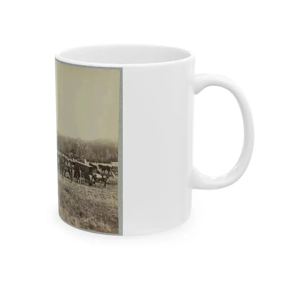 Ambulance Train, 1st Division, 2d Army Corps. (U.S. Civil War) White Coffee Mug - Go Mug Yourself