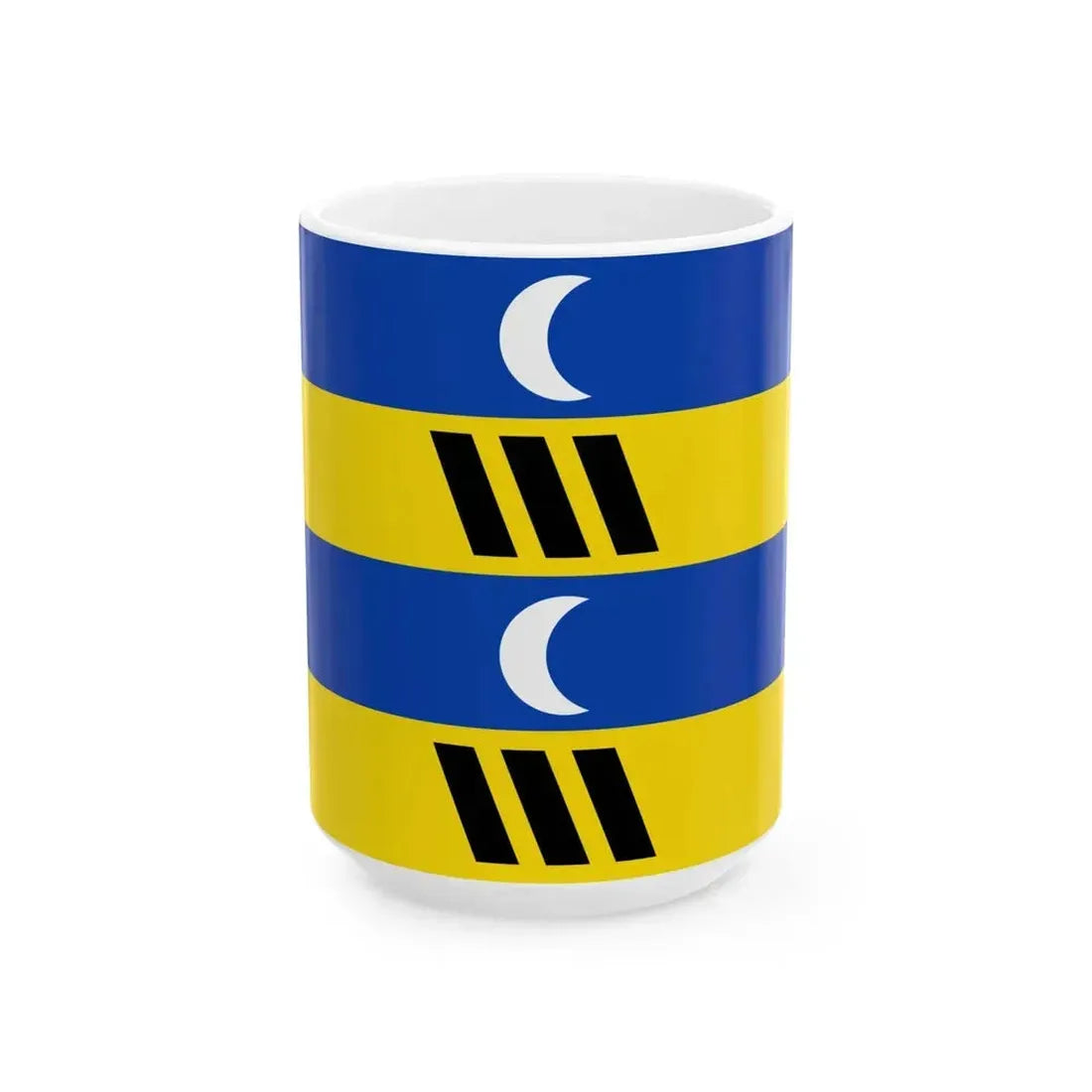 Ameland vlag (Netherlands) White Coffee Mug 15oz - Go Mug Yourself