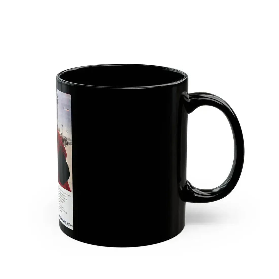 American Airlines ad, 1951 - Black Coffee Mug - Go Mug Yourself