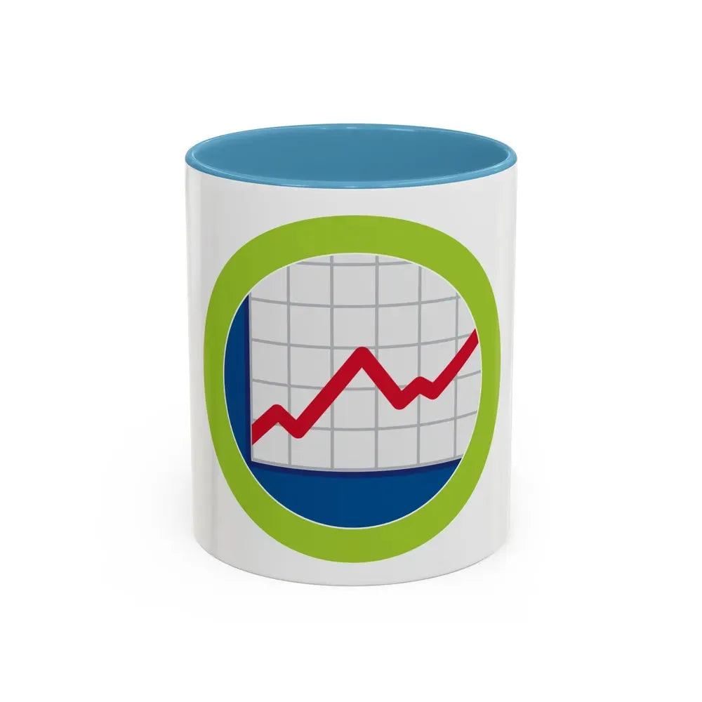 American Business (Boy Scout Merit Badge) Accent Coffee Mug 11oz Light Blue - Go Mug Yourself