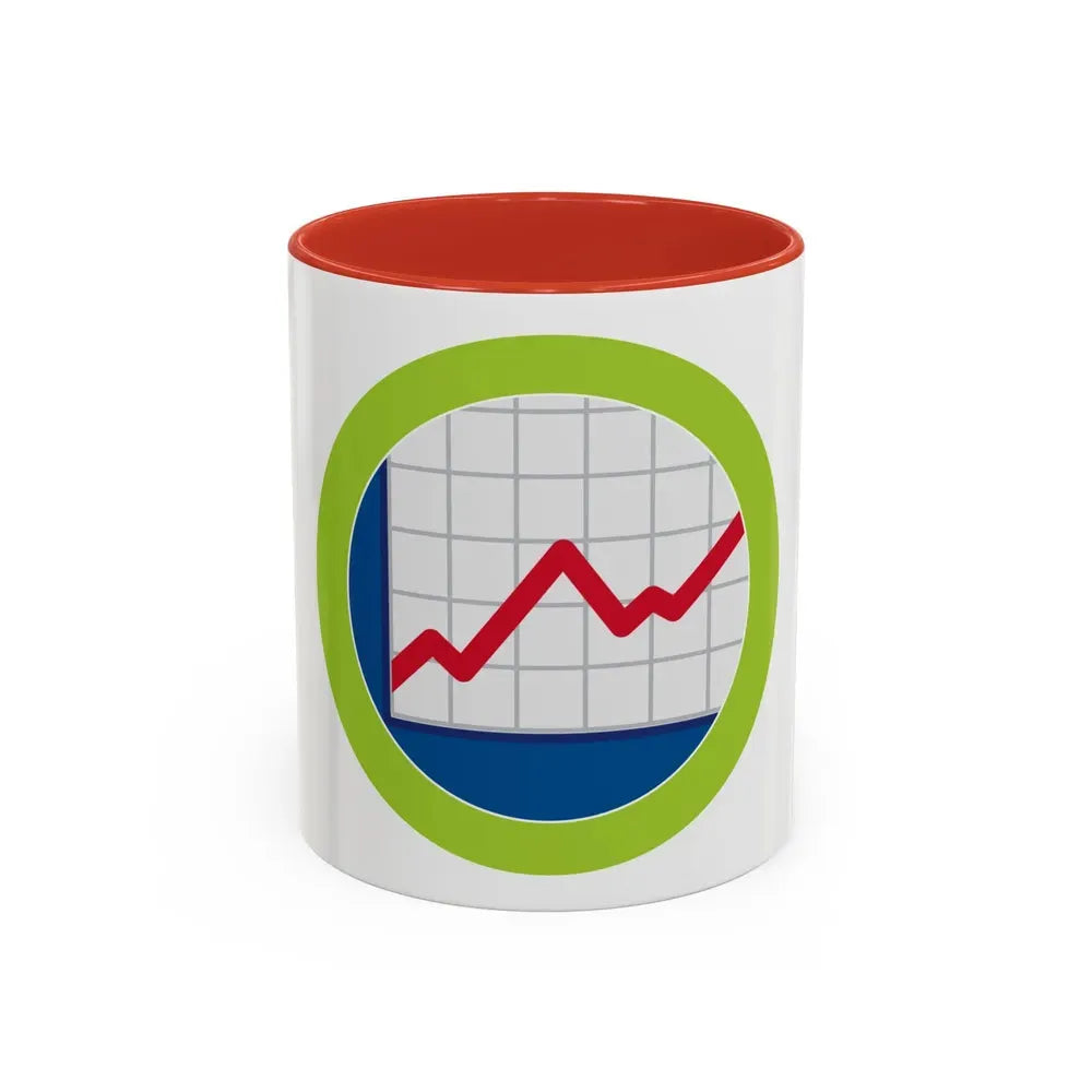American Business (Boy Scout Merit Badge) Accent Coffee Mug 11oz Red - Go Mug Yourself