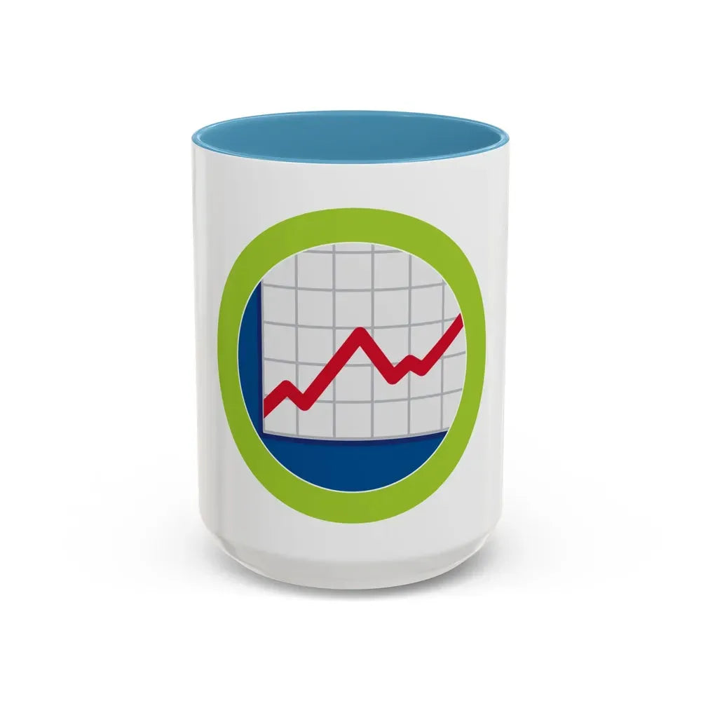 American Business (Boy Scout Merit Badge) Accent Coffee Mug 15oz Light Blue - Go Mug Yourself