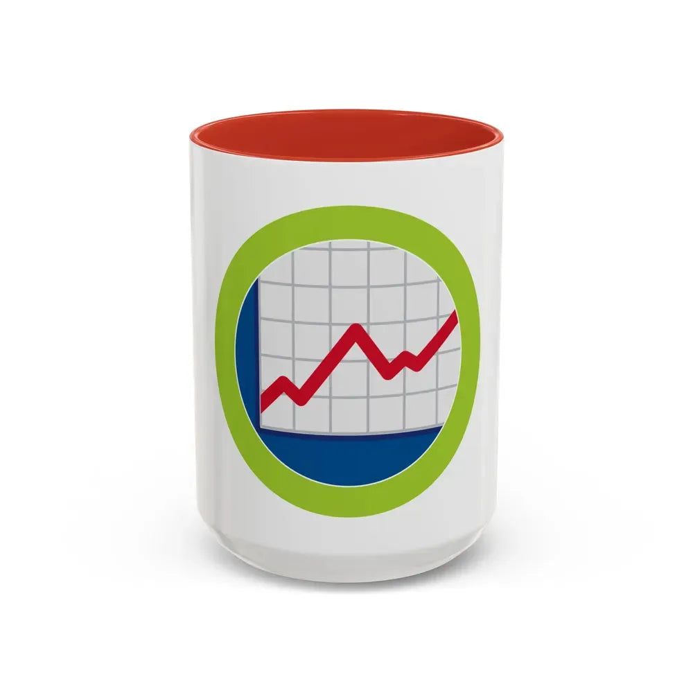 American Business (Boy Scout Merit Badge) Accent Coffee Mug 15oz Red - Go Mug Yourself