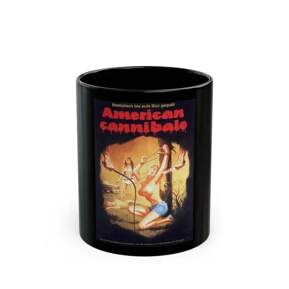 AMERICAN CANNIBALE (AKA SNUFF) 1975 Movie Poster - Black Coffee Mug - Go Mug Yourself