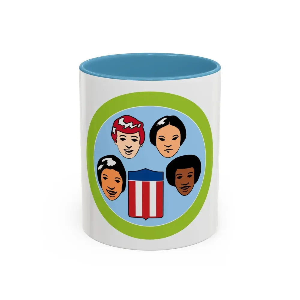 American Cultures (Boy Scout Merit Badge) Accent Coffee Mug 11oz Light Blue - Go Mug Yourself