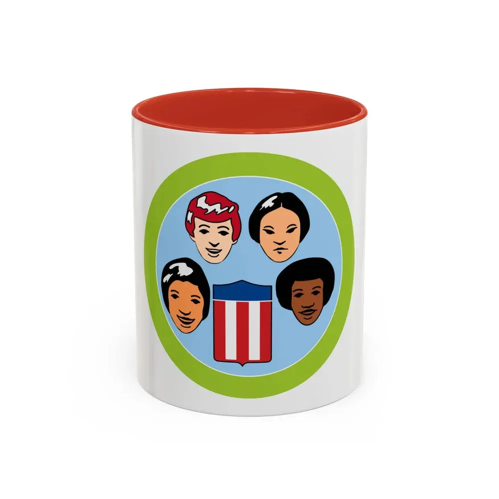 American Cultures (Boy Scout Merit Badge) Accent Coffee Mug 11oz Red - Go Mug Yourself