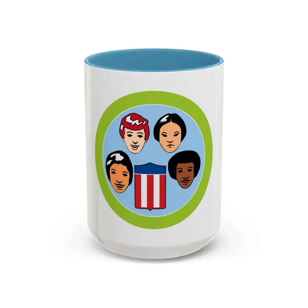 American Cultures (Boy Scout Merit Badge) Accent Coffee Mug 15oz Light Blue - Go Mug Yourself