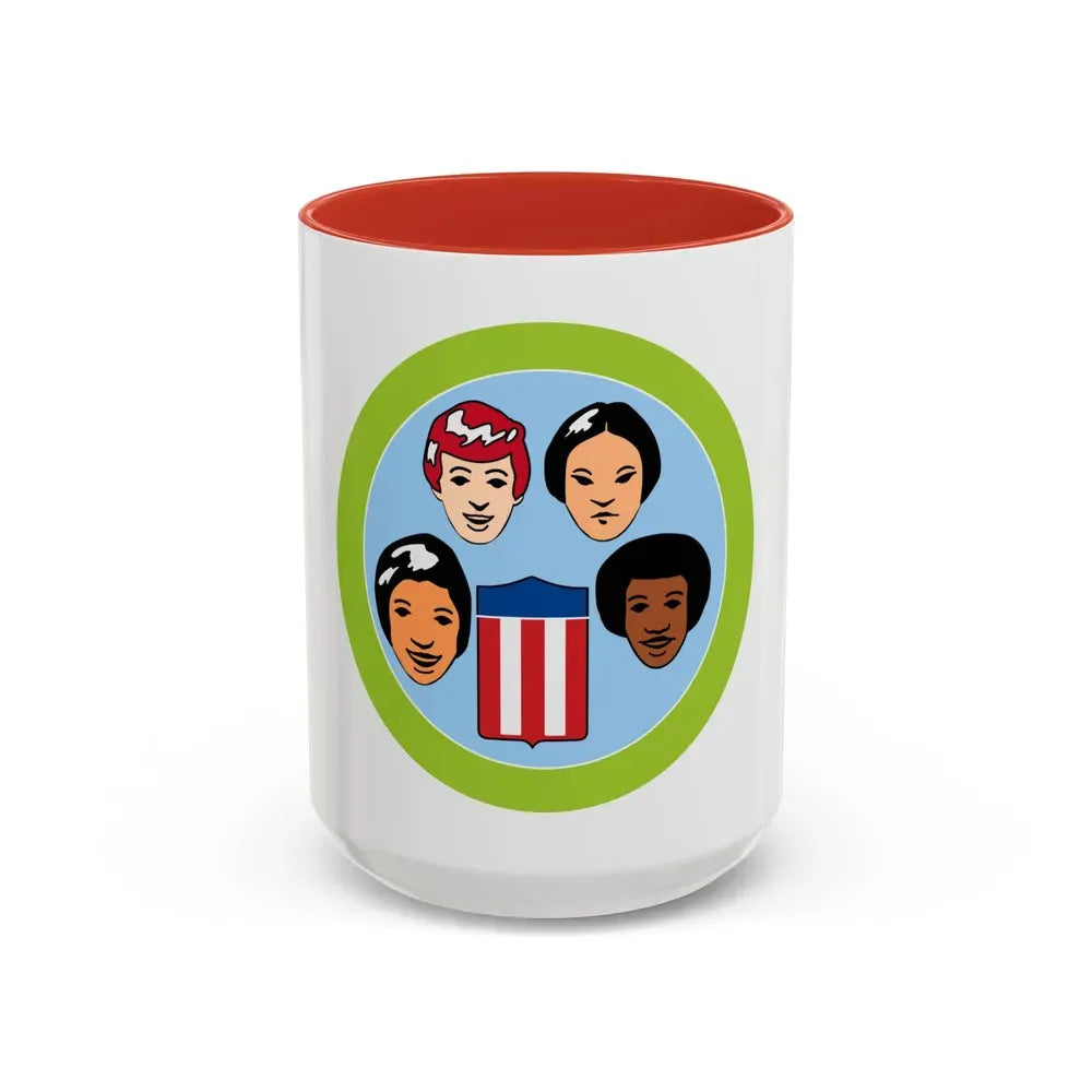 American Cultures (Boy Scout Merit Badge) Accent Coffee Mug 15oz Red - Go Mug Yourself