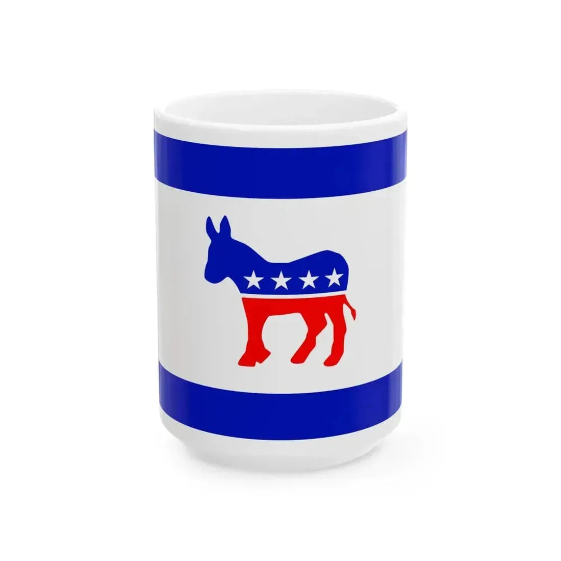 American Democratic Flag (United States) White Coffee Mug 15oz - Go Mug Yourself
