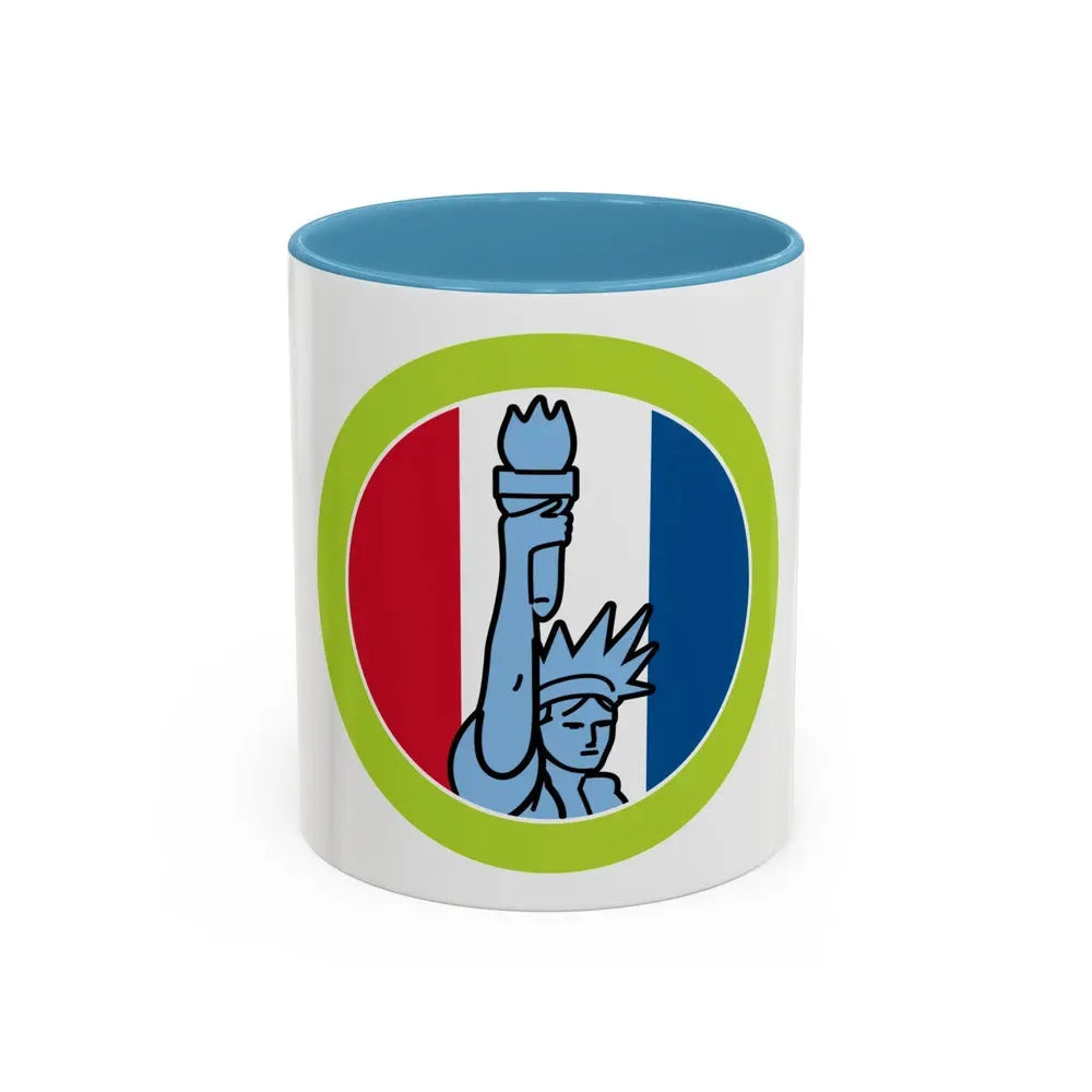 American Heritage (Boy Scout Merit Badge) Accent Coffee Mug 11oz Light Blue - Go Mug Yourself
