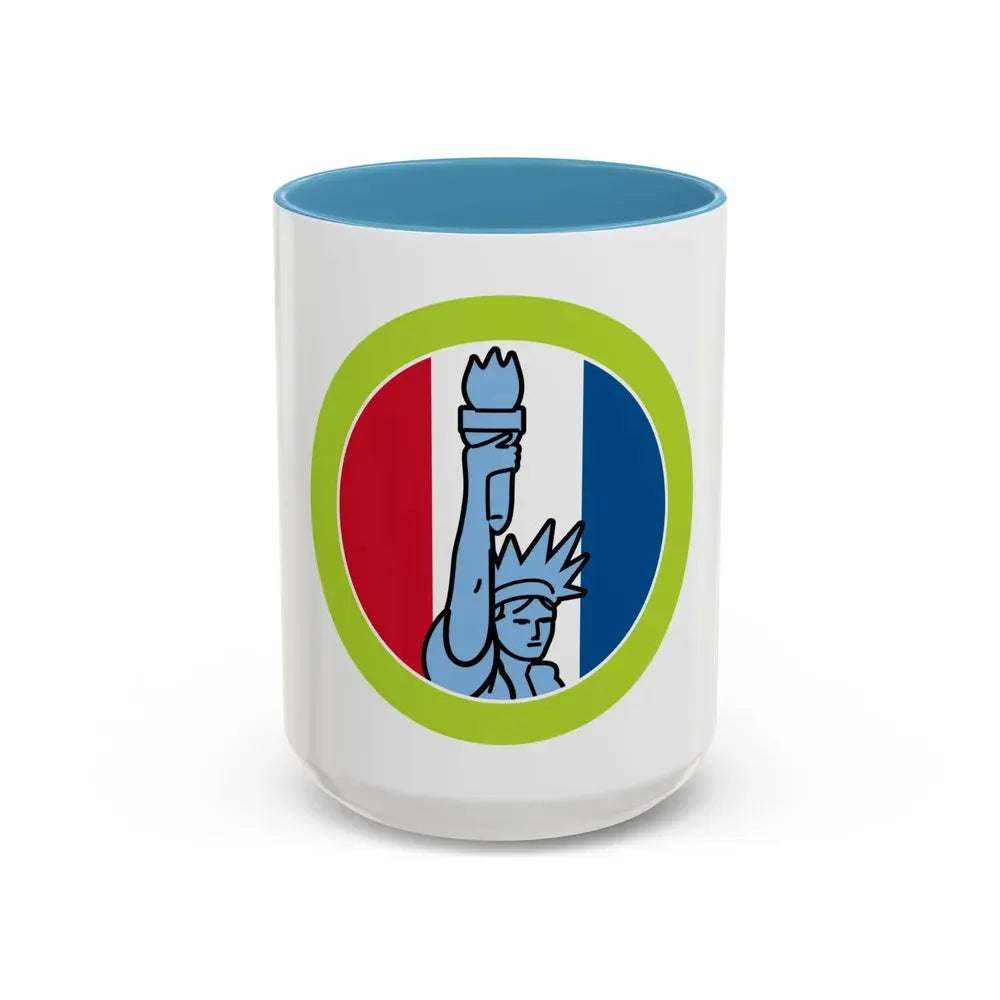 American Heritage (Boy Scout Merit Badge) Accent Coffee Mug 15oz Light Blue - Go Mug Yourself