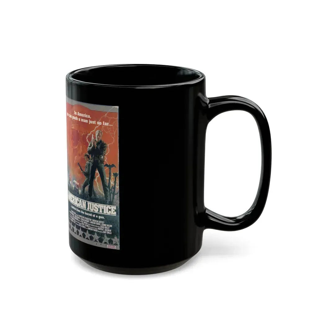 AMERICAN JUSTICE (VHS COVER) - Black Coffee Mug - Go Mug Yourself