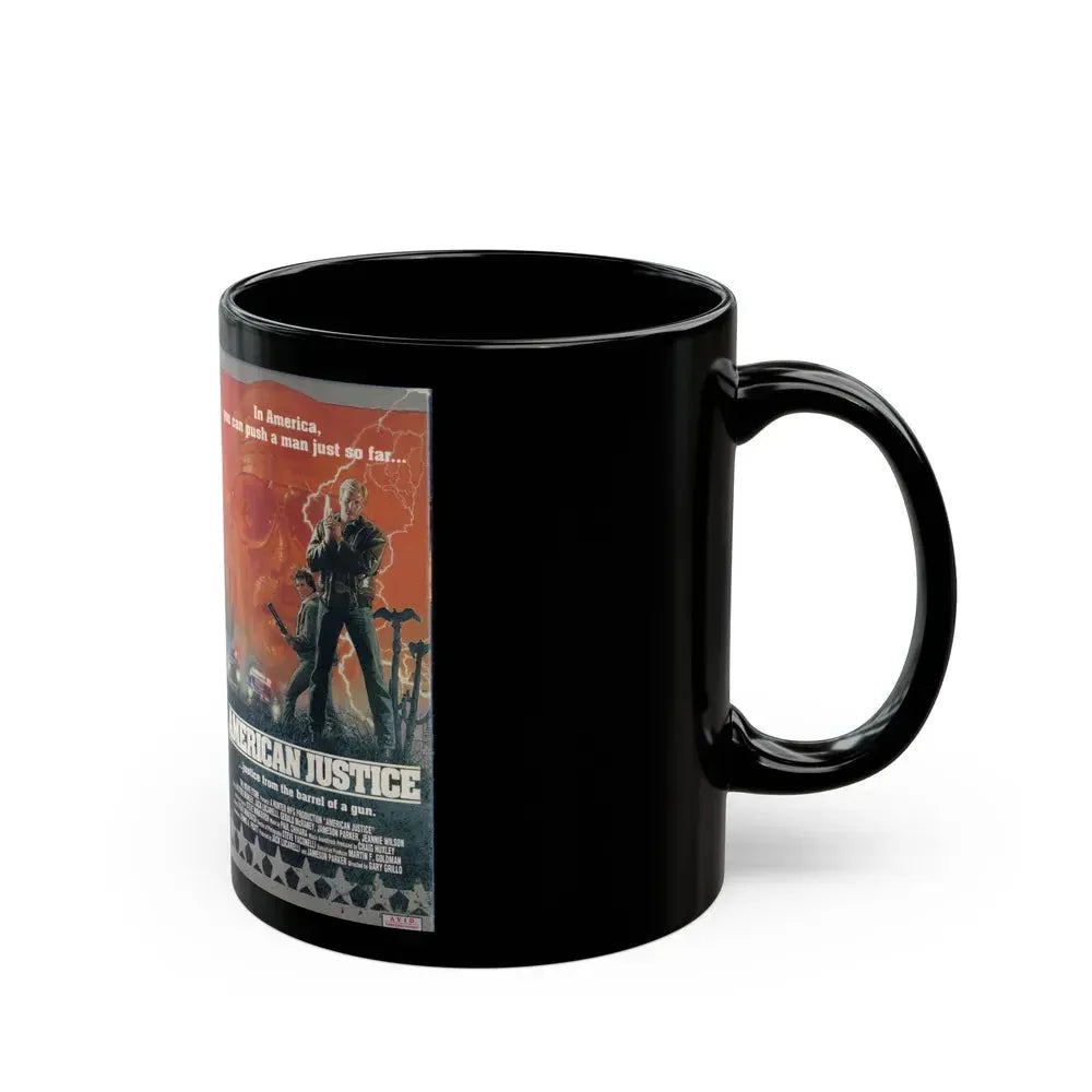 AMERICAN JUSTICE (VHS COVER) - Black Coffee Mug - Go Mug Yourself
