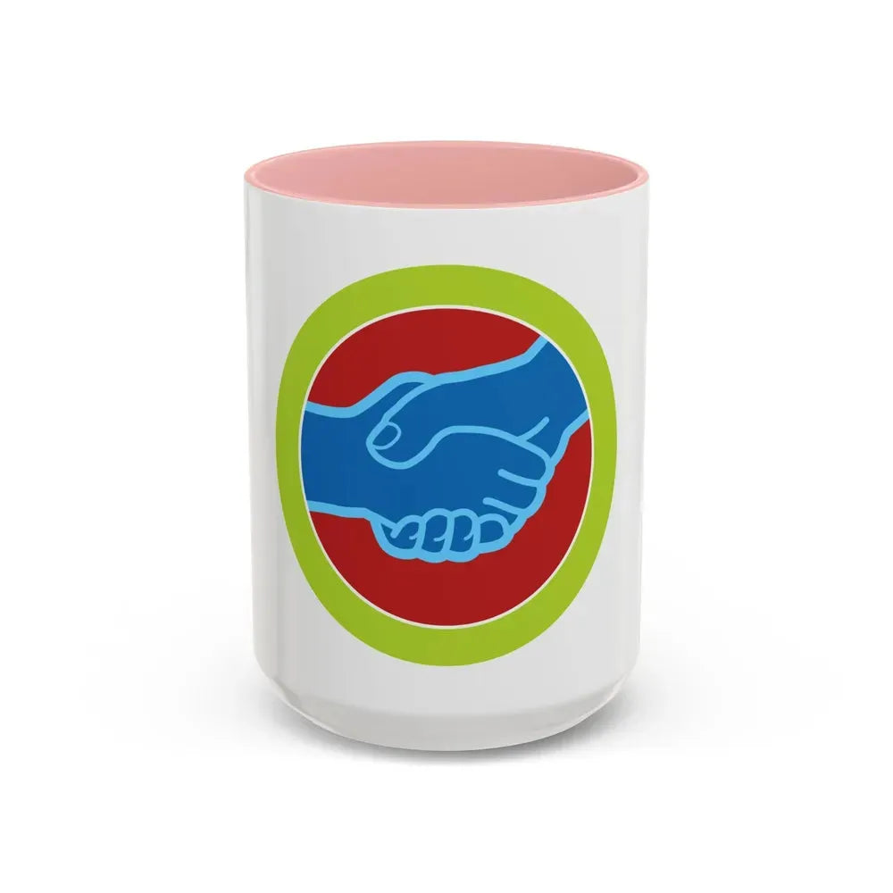 American Labor (Boy Scout Merit Badge) Accent Coffee Mug 15oz Pink - Go Mug Yourself