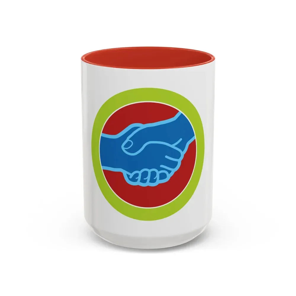 American Labor (Boy Scout Merit Badge) Accent Coffee Mug 15oz Red - Go Mug Yourself