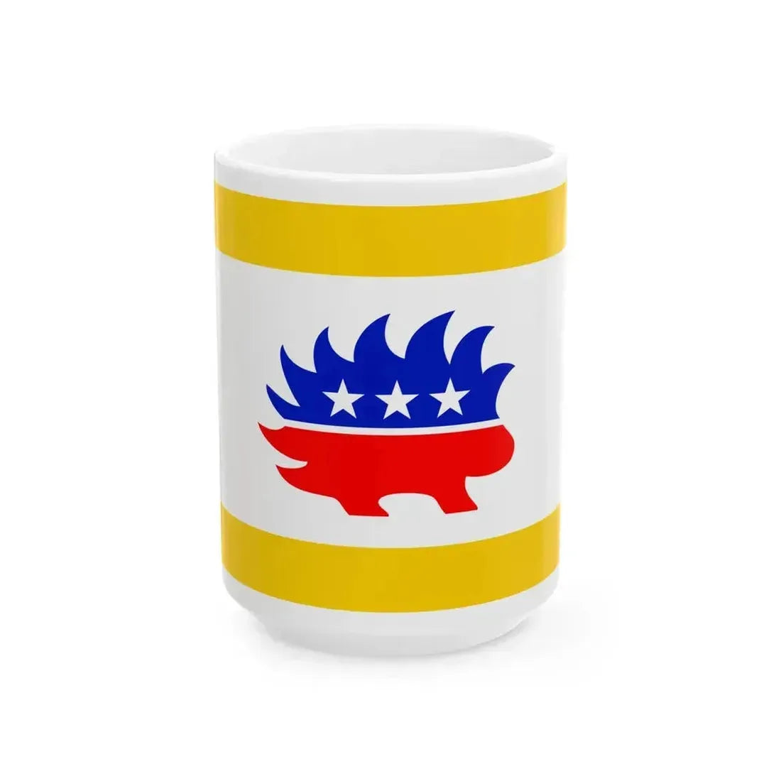 American Libertarian Flag (United States) White Coffee Mug 15oz - Go Mug Yourself