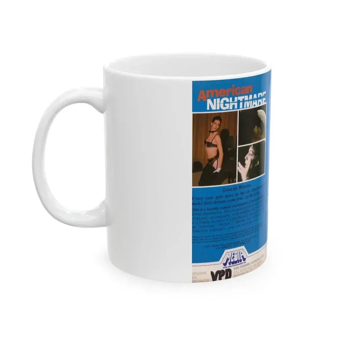 AMERICAN NIGHTMARE (VHS COVER) - White Coffee Mug - Go Mug Yourself