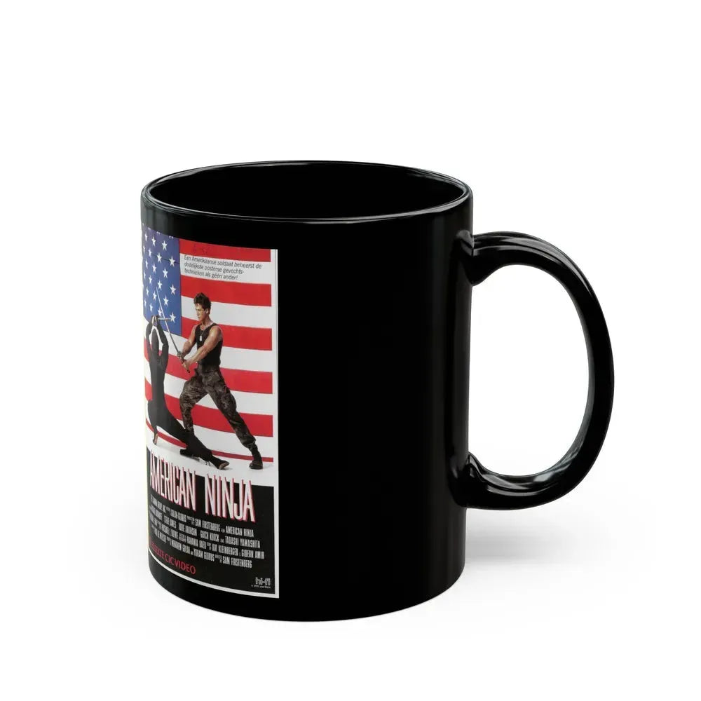 AMERICAN NINJA (VHS COVER) - Black Coffee Mug - Go Mug Yourself