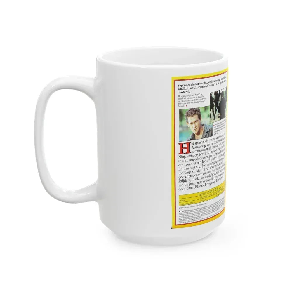 AMERICAN NINJA (VHS COVER) - White Coffee Mug - Go Mug Yourself