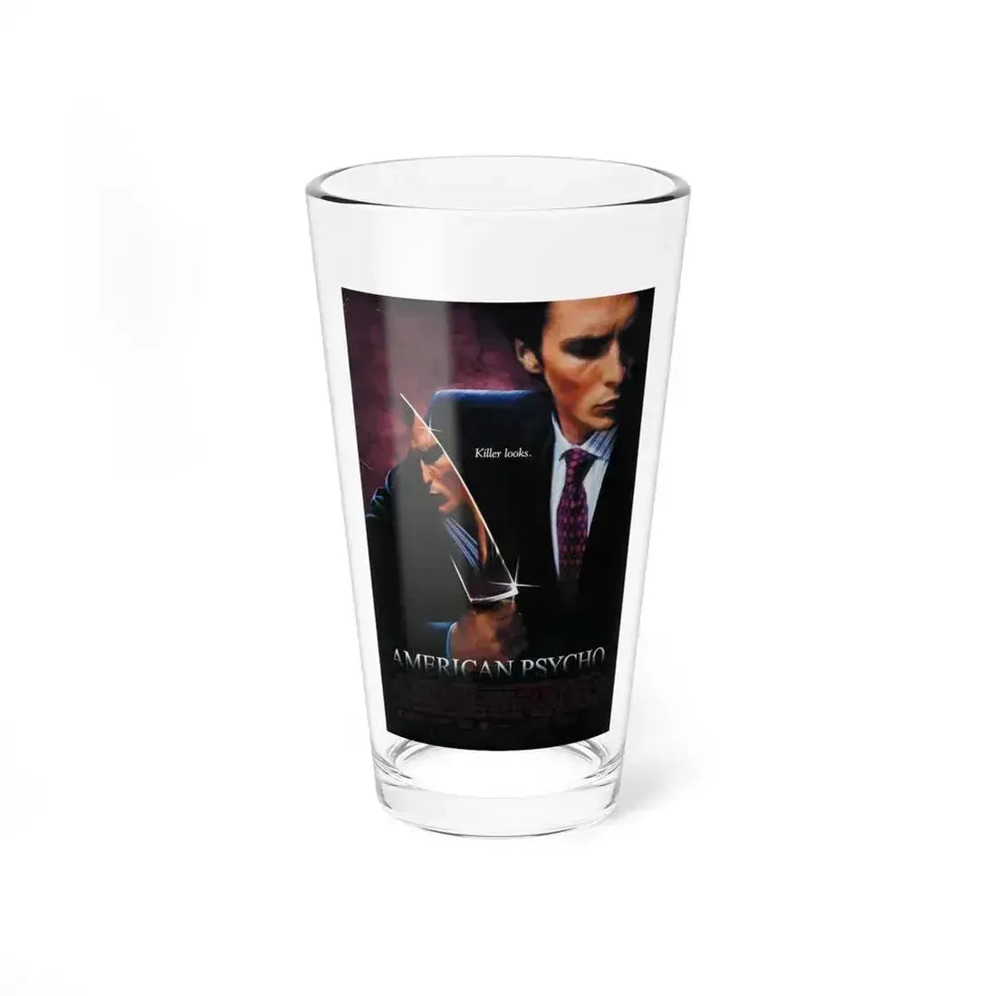 AMERICAN PSYCHO 2000 Movie Poster - Pint Glass 16oz 16oz - Go Mug Yourself
