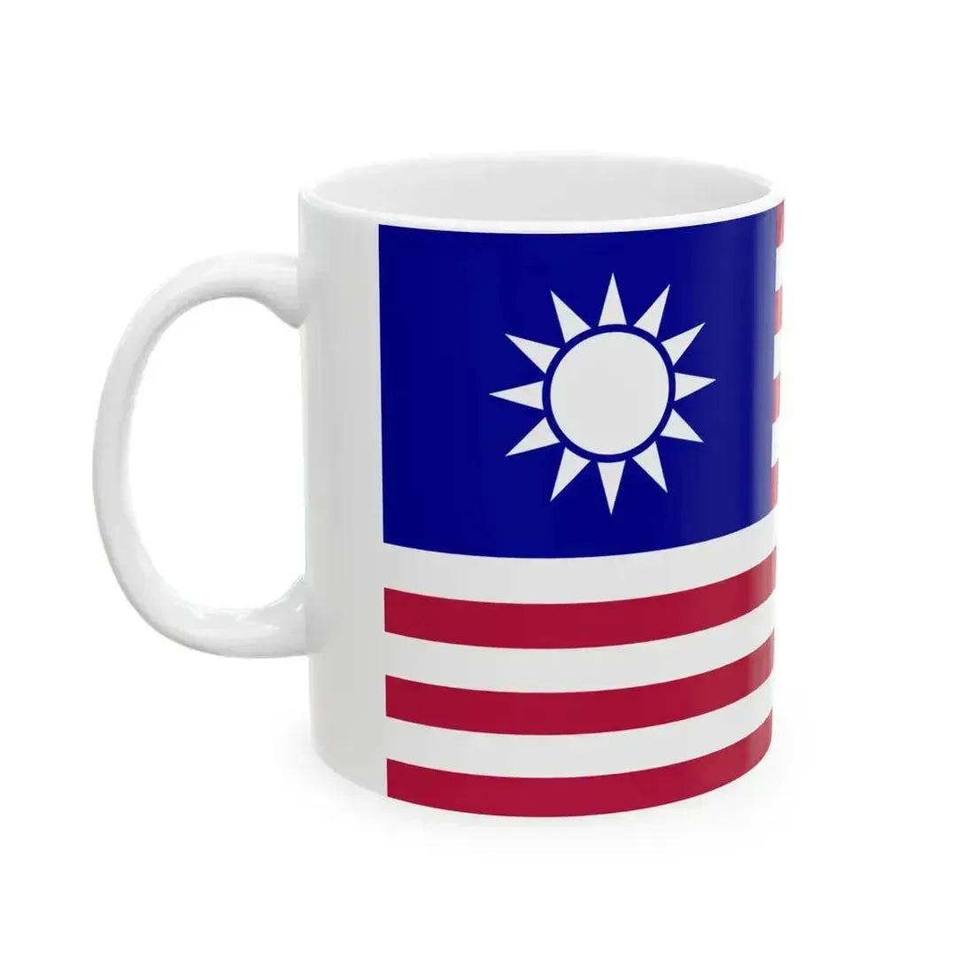 American-Taiwanese flag (United States) White Coffee Mug - Go Mug Yourself