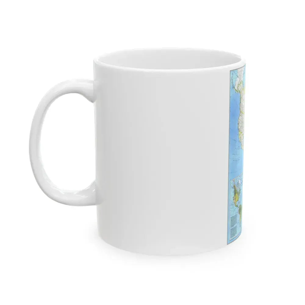 Americas, The (1979) (Map) White Coffee Mug - Go Mug Yourself