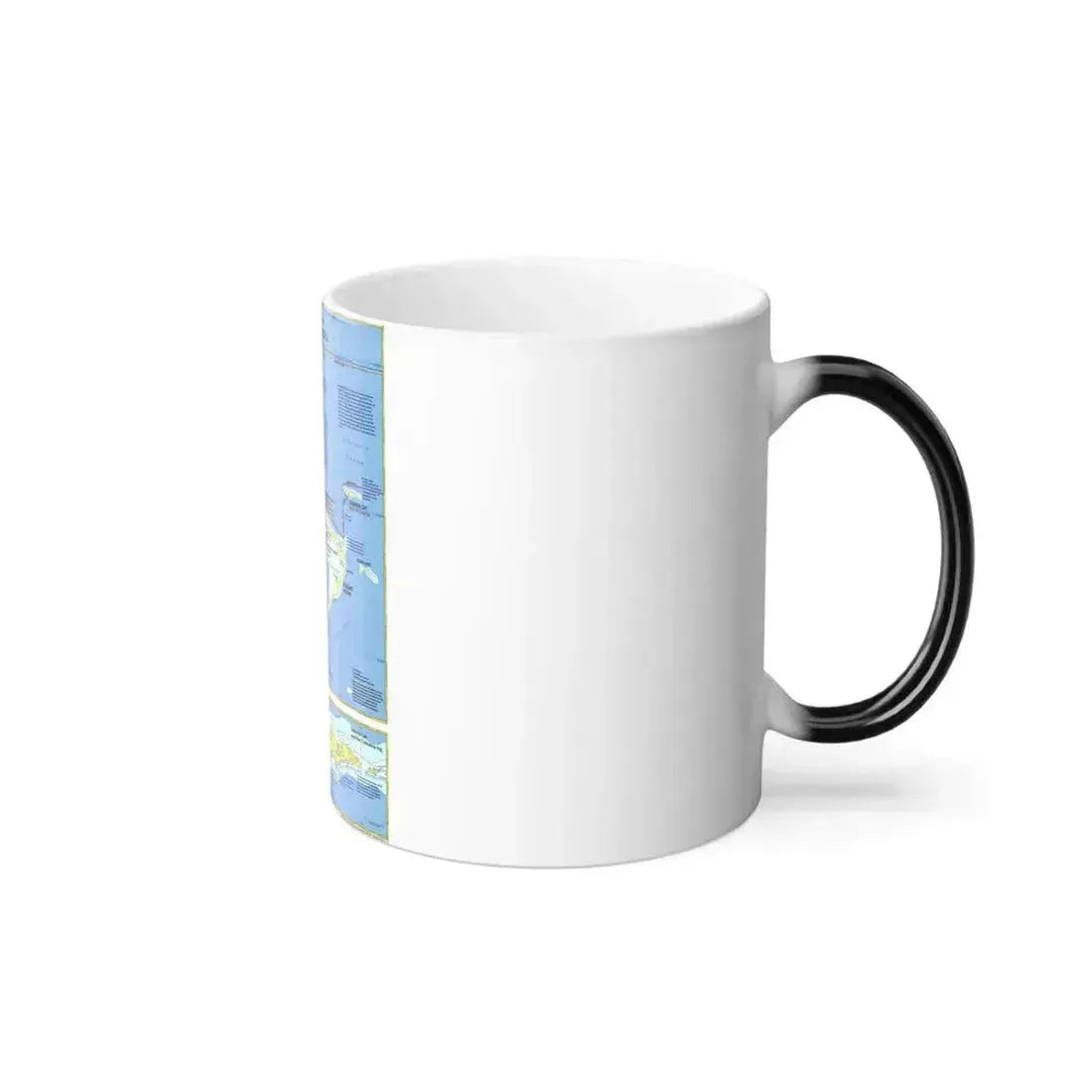 Americas - Threading the Island (1986) (Map) Color Changing Mug 11oz - Go Mug Yourself