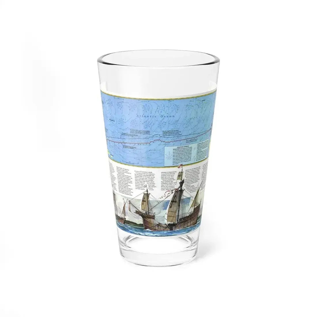 Americas - Where Did Columbus Discover America (1987) (Map) Pint Glass 16oz 16oz - Go Mug Yourself
