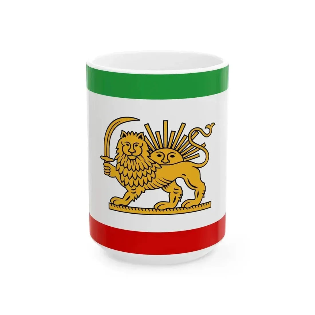 Amir Kabir Flag (Iran) White Coffee Mug 15oz - Go Mug Yourself